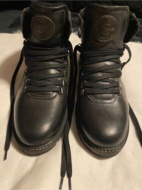 Brand new Real Leather Reserved Footwear New York Men's Black Lace-Up Boots